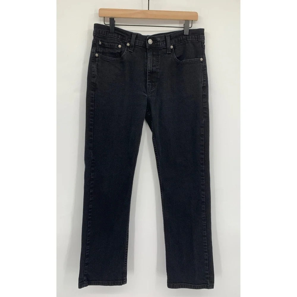 Levis 514 Jeans Mens 32x30 Black Straight Fit Stretch Cotton Denim Pants